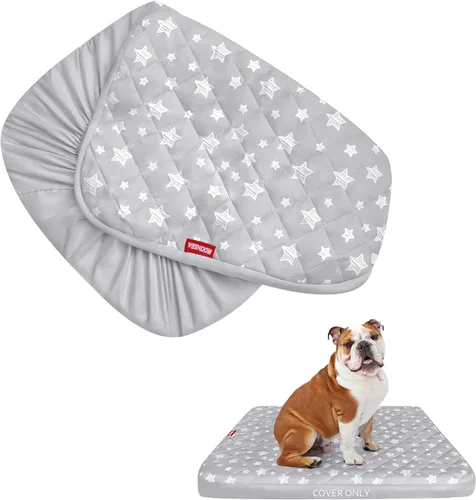 Vista 21 de Fundas impermeables de repuesto para cama de perro, lavables y fáciles de quitar, funda acolchada silenciosa para cama de mascotas, bonito estampado
