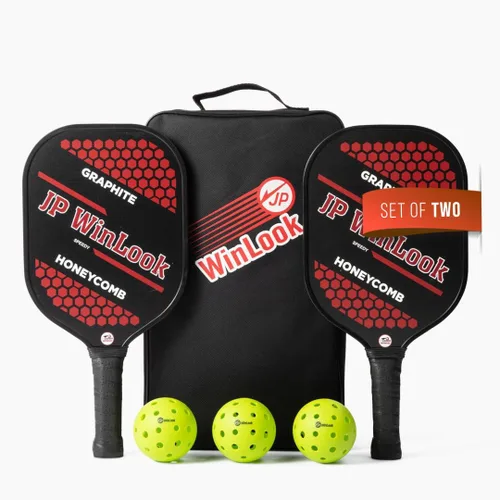 Vista 8 de JPWinLook - Juego de palas de pickleball de alta calidad, paleta de pickleball de fibra de carbono de grafito, paletas de pickleball aprobadas por