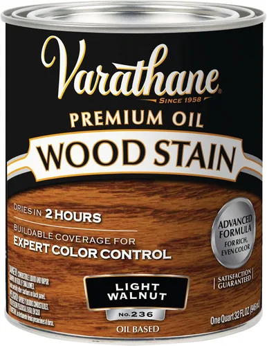 Vista 5 de 1 cuarto de galón Rust-Oleum Brands 211728H Gunstock Varathane - Tinte para madera interior a base de aceite (paquete de 2)