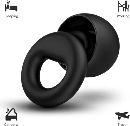 Vista 2 de Tapones para los oídos con cancelación de ruido para dormir y concentración, nuevos tapones flexibles para los oídos para una mejor atenuación, 2