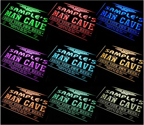 Vista 8 de qb-tm nombre personalizado béisbol de Man Cave bar cerveza señal de neón
