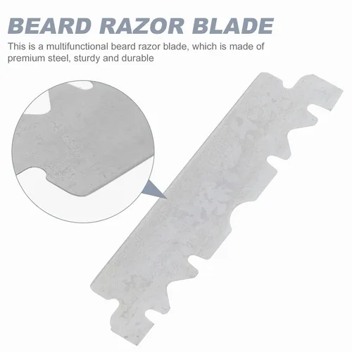 Vista 8 de Beaupretty 100 unids rasuradora de mano cuchilla de afeitar facial de acero cortador de cara barbería rasuradora de cara hombres cortador de fresado