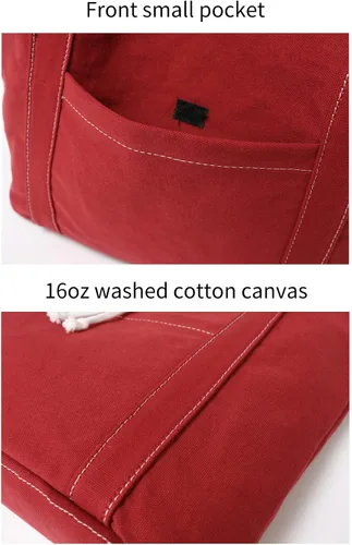 Vista 4 de Jeelow Bolso de mano de lona Bolso de hombro Crossbody Bolsas con bolsillos para hombres y mujeres
