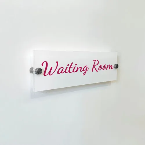 Vista 8 de Letrero de pared de oficina personalizado con logotipo de la empresa, exhibición de logotipo acrílico redondo o rectangular para oficina, letrero
