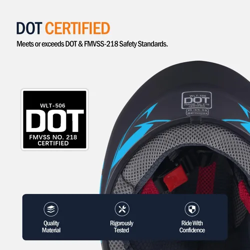 Vista 3 de Casco de motocicleta de cara completa para niños, casco de motocicleta para niños, motocross, ATV, motocross, 4 ruedas, Street Racing Offroad, casco