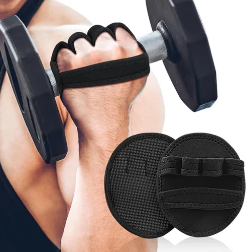 Vista 8 de Guantes de gimnasio para levantamiento de pesas, almohadilla de agarre de entrenamiento para hombre y mujer, fitness, levantamiento de pesas