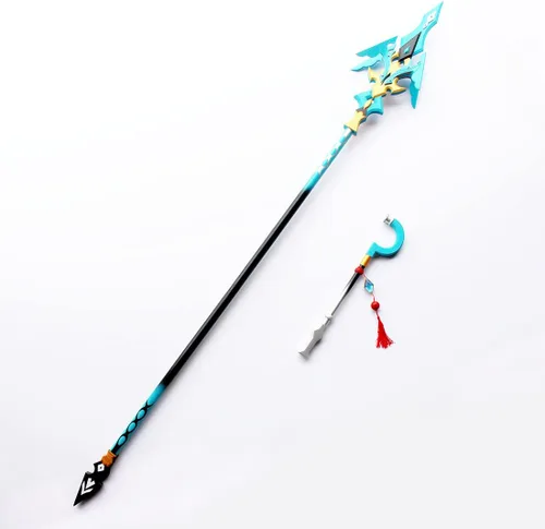 Vista 2 de GENYUU Genshin Impact - Espadas de armas ShenHe para cosplay, 78.7in, calamity Queller desmontable y portátil para fiesta de cosplay