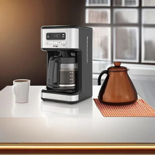 Vista 5 de Mr. Coffee - Cafetera programable de 14 tazas de acero inoxidable