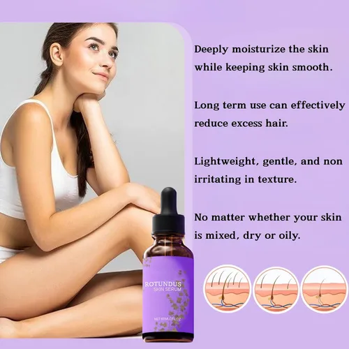 Vista 4 de 2 sueros para piel Rotundus, aceite Rotundus, esencia reparadora de depilación, aceite corporal hidratante natural, calmante y suave, adecuado