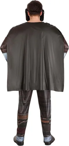 Vista 3 de STAR WARS Deluxe Adult Mandalorian Costume, Mens Halloween Costume - Officially Licensed