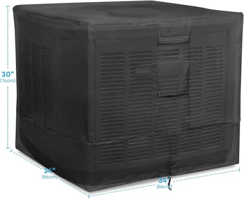 Vista 2 de Stanbroil Cubierta cuadrada de aire acondicionado de 34 pulgadas para unidades exteriores de CA Material 600D resistente al agua, resistente a