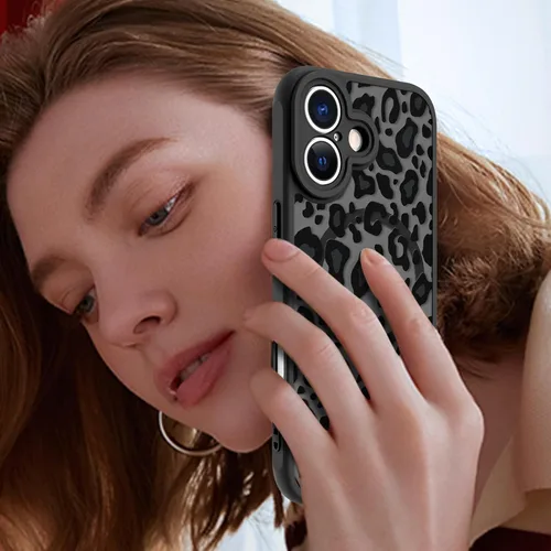 Vista 87 de KANGHAR - Funda compatible con iPhone 11, diseño de leopardo negro, textura de neumático antideslizante, a prueba de golpes, funda protectora