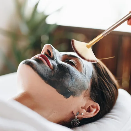 Vista 2 de Amaxiu Cepillos de ventilador para tratamientos faciales, ultra delgados y suaves cepillos aplicadores de ventilador facial, cepillo profesional