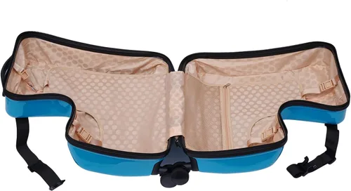 Vista 8 de Maleta de viaje para niños de 20 pulgadas, caja de carrito gruesa portátil para niños con 4 ruedas universales, cerraduras de combinación