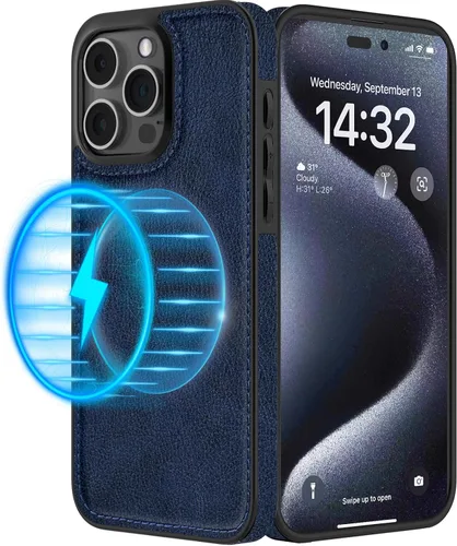 Vista 12 de LOHASIC MagSafe, funda de piel sintética suave y magnética para iPhone 15 Pro, de piel sintética, para hombres y mujeres, funda delgada de diseñador