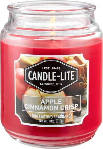 Vista 13 de Candle-lite Velas perfumadas de otoño, pera Anjou y manzana con ámbar dorado, frasco de 18 onzas con mecha única, orgullosamente fundido en EE. UU.