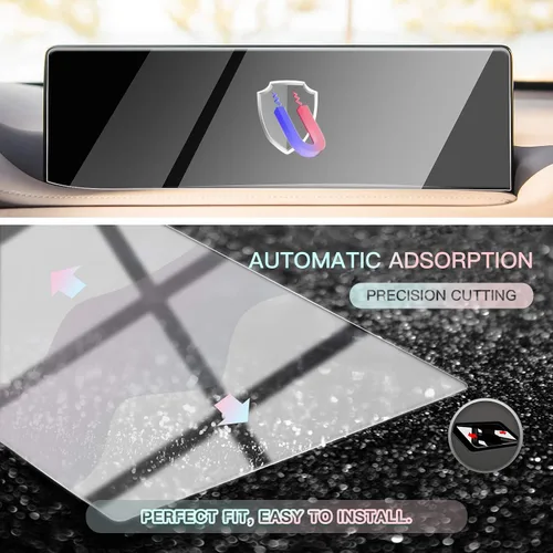 Vista 5 de CDEFG Protector de pantalla de vidrio para Genesis 2021 2022 de 14.5 pulgadas: pantalla de navegación para automóvil Protector de pantalla táctil