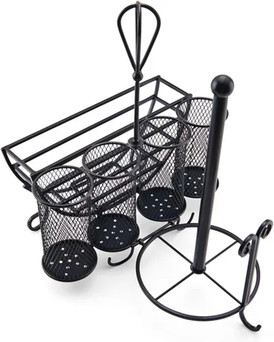 Vista 6 de Gourmet Basics by Mikasa caja para pícnic de metal, color negro antiguo