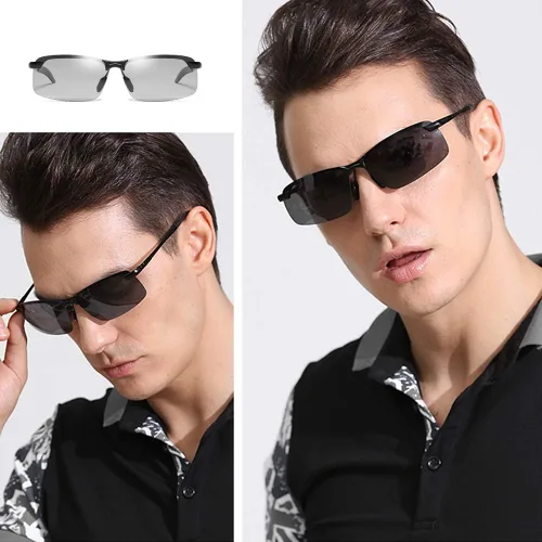 Vista 6 de Lentes de conducción fotocromáticos para día y noche, lentes de sol polarizados 2 en 1, antirreflejos, protección UV para hombres y mujeres