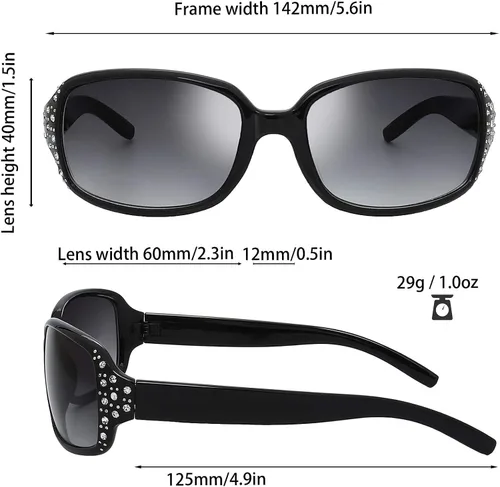 Vista 2 de Gafas de sol polarizadas de moda clásicas de las mujeres calientes de los diamantes de imitación
