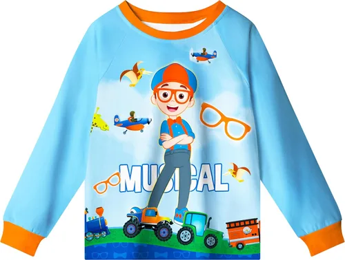 Vista 3 de Blip - Conjunto de pantalones de manga larga para niños pequeños, 2 piezas, camiseta de 2 a 8 años