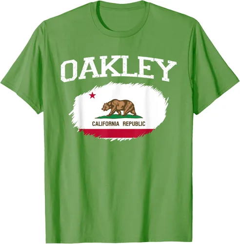 Vista 16 de OAKLEY CA CALIFORNIA Flag Vintage USA Sports Hombre Mujer Camiseta, Negro