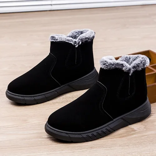 Vista 4 de Men's Snow Boots, Comfortable Wide Width Winter Boots, Insulated Winter Snow Boots with Anti Slip Rubber Outsole, Soft Lightweight Men Duck Rain