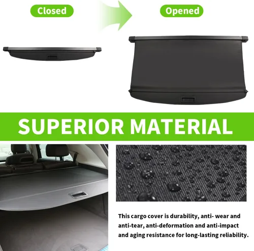 Vista 9 de Cubierta de carga para Toyota RAV4 2024 2019 2020 2021 2022 2023 2025 Accesorios Cubierta trasera del maletero Cubierta de seguridad Cubierta
