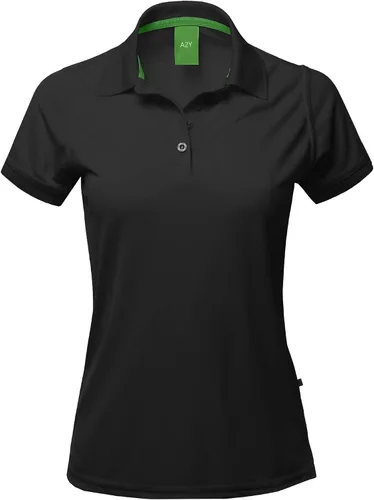 Vista 2 de A2Y Camisa polo básica casual Essentials de 4 botones para mujer, de algodón, piqué