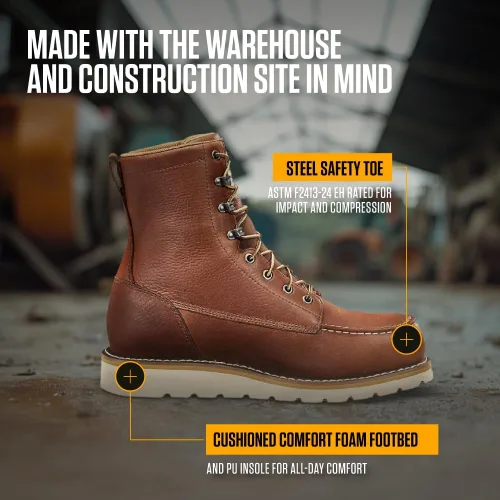 Vista 6 de Carhartt Botas de trabajo Wp de 8 pulgadas con punta de acero para hombre