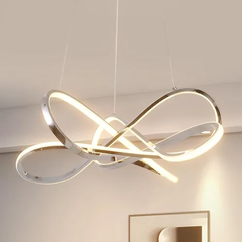 Vista 9 de Lámpara colgante LED moderna chapada en oro Dorado Plateado