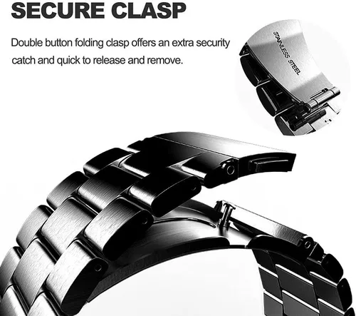 Vista 3 de DEALELE - Correas compatibles con Samsung Galaxy Watch 7 / FE / 6/6 Classic / 5/5 Pro / 4/4 Classic/Galaxy 3 de 41 mm, correa de repuesto de metal