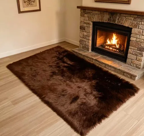 Vista 23 de Alfombra de piel sintética de 2 x 6 pies, color beige, lavable a máquina, súper suave, esponjosa, alfombra de piel de oveja mullida para dormitorio