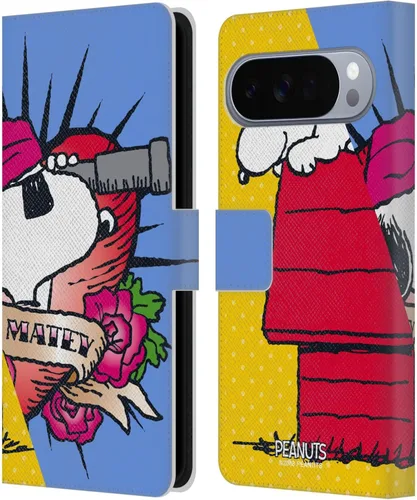 Vista 33 de Head Case Designs Officially Licensed Peanuts Charlie & Woodstock Nap Halfs and Laughs Leather Wallet Case Compatible with Google Pixel 8