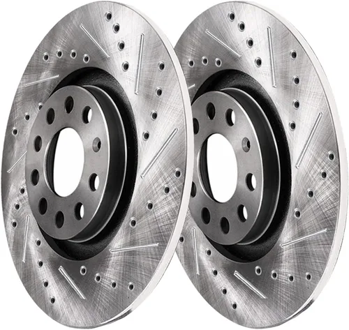 Vista 177 de Detroit Axle - Rotores de freno delantero para 04-13 Mazda 3 Rotores de frenos de disco 06-15 Mazda 5 Reemplazo: Rotor regular delantero de 11.81