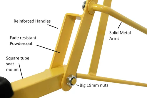 Vista 2 de Sand Digger, un juguete de retroexcavadora de metal resistente: Tough Kid (amarillo)
