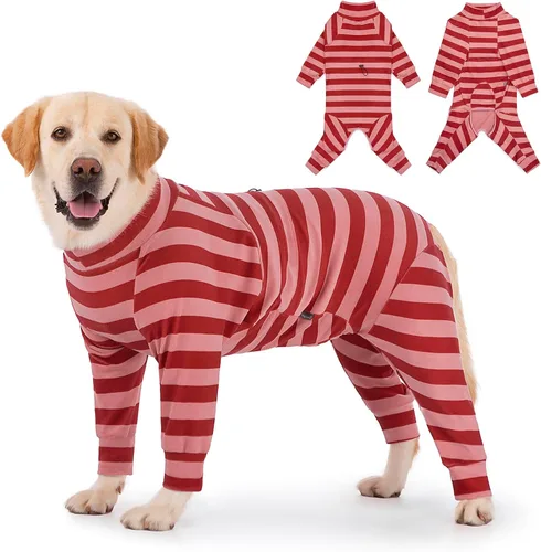 Vista 10 de Abrigos para perros, overol de otoño e invierno para perros grandes y medianos, traje de recuperación más cálido, overol de forro polar para perro