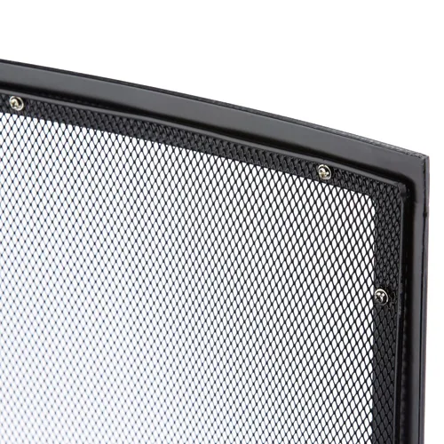 Vista 8 de UniFlame, S-1042, pantalla negra curvada de la chimenea del hierro forjado del solo panel