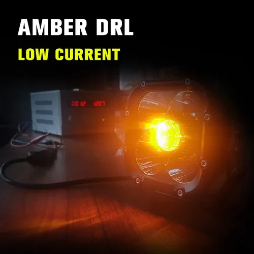 Vista 2 de Chelhead Luz LED ámbar DRL de 45 W, impermeable, 65 W, cada cápsula, compatible con camiones, Tacoma Bronco, tractor, Polaris Can Am X3 UTV