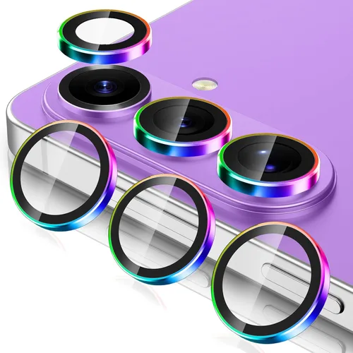 Vista 144 de Casetego Protector de lente de cámara para Galaxy Z Fold 8, [Diseño de purpurina mejorado], [Fuerte adherencia], lente de vidrio templado 9H negro