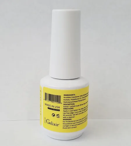 Vista 2 de Gelixir - Esmalte de uñas de gel blanco resistente al astillado y de secado rápido, 0.5 onzas líquidas, calidad de salón, brillo duradero