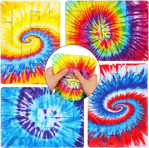 Vista 7 de 4 piezas de tapete sensorial de laberinto de mármol, juguetes para aliviar el estrés, tapete sensorial calmante para aliviar la ansiedad, juguetes