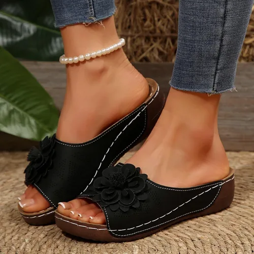 Vista 3 de Sandalias ortopédicas para mujer, con soporte de arco, sandalias de verano elegantes, pantuflas ortopédicas, cómodas, zapatos para caminar