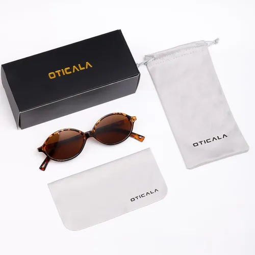 Vista 6 de Gafas de sol ovaladas retro para mujer, gafas de sol vintage ojo de gato para caras pequeñas Y2K Trending