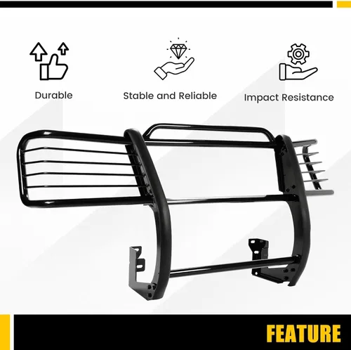 Vista 5 de KUAFU Protector de rejilla Compatible con 2002-2009 Chevy Chevrolet Trailblazer EXT, barra frontal de parachoques, rejilla de protección, cepillo