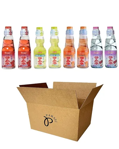 Vista 3 de RAMUNE - Refresco japonés variedad, paquete de 8, 6.76 onzas líquidas cada uno (arándano, uva, naranja, lichi (2 de cada uno))