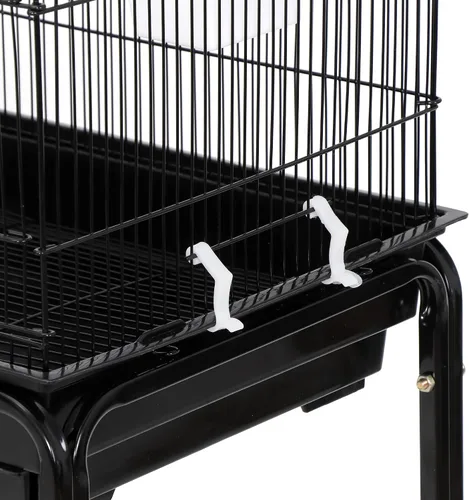Vista 3 de Nova Microdermabrasion Jaula mediana para pájaros de 63 pulgadas con soporte de hierro forjado enrollable desmontable para cacatúas, conuros