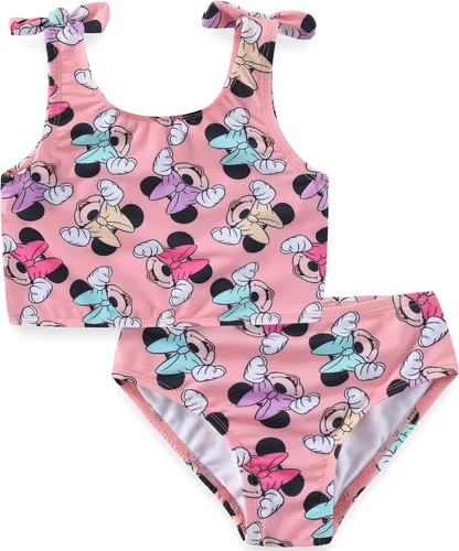 Vista 7 de Disney The Little Mermaid - Traje de baño para niñas con UPF 50+, parte superior tankini y parte inferior de bikini para niños pequeños y grandes