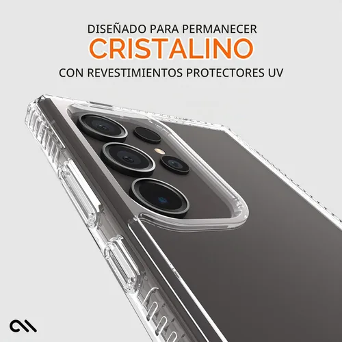 Vista 4 de Case-Mate - Carcasa rígida para Samsung Galaxy S24 Ultra, transparente Compatible con carga inalámbrica, funda resistente para teléfono