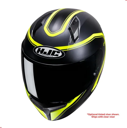 Vista 4 de Casco integral de motocicleta HJC C10 Elie con visera Pinlock HJ-34P, aprobado por DOT (MC3HSF, Mediano)